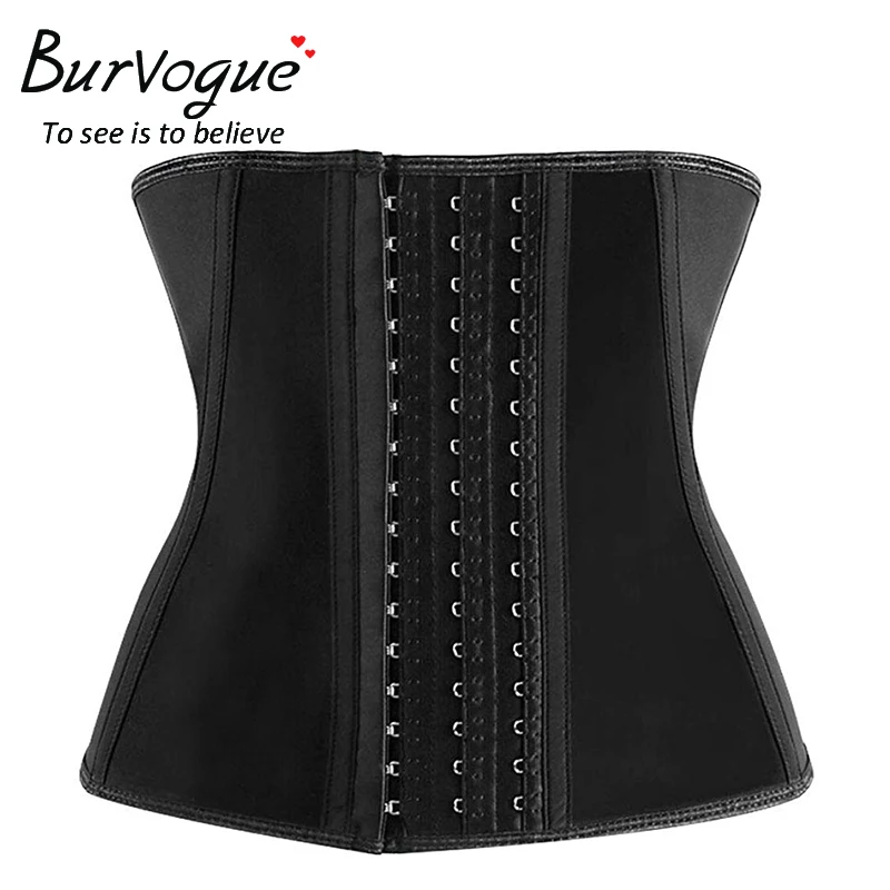 Burvogue Corset Abdominal Belt Compression Latex Waist Cincher Underbust Body Shaper Fajas Sweat Trainer Plus Size | Женская одежда