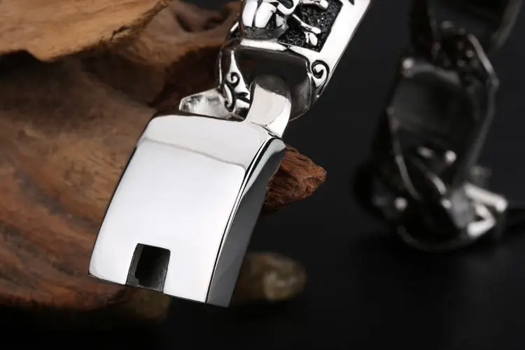 26mm Heavy Punk Rock Cool Gothic Men's Biker Jewelry Skull Skeleton Link Bracelet Vintage 316L Stainless steel Bangle | Украшения и
