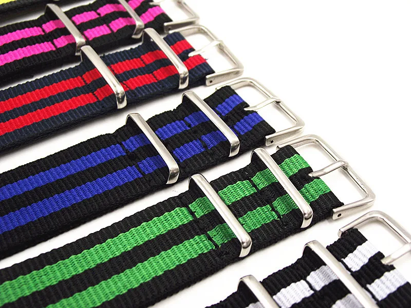 Wholesale 10PCS/lots  High quality 22MM Nylon Watch band NATO waterproof watch strap fashion wach band - 26 color available