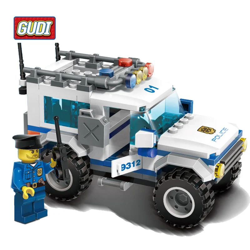GUDI SWAT Военный пожарный Rescure Серия автомобиль вертолет строительный блок игрушки