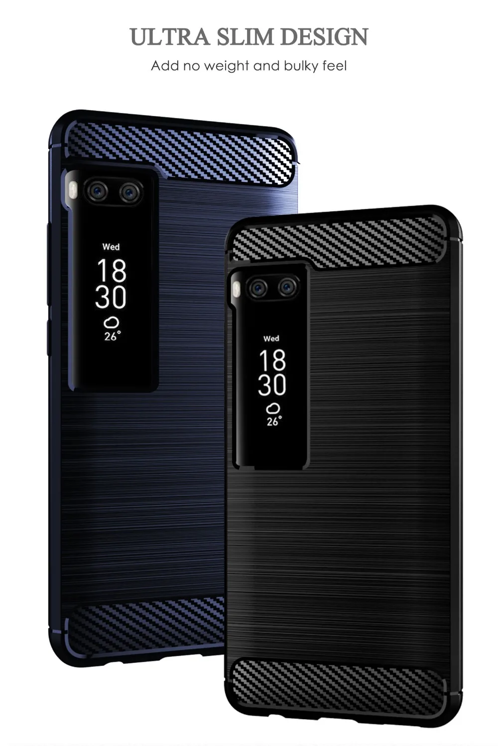 GrassRoot Мобильный телефон сумка анти стук чехол для Meizu Pro 7 плюс ТПУ Мягкий