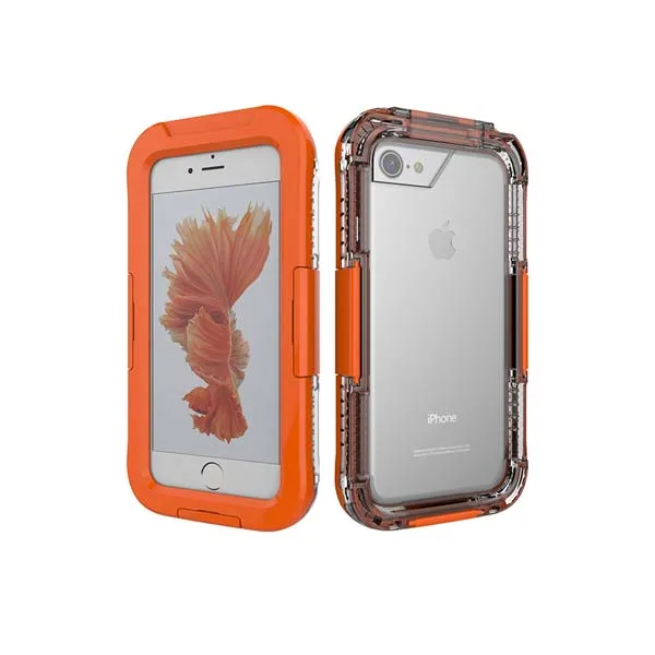 Водонепроницаемый чехол для плавания и дайвинга, чехол для Iphone 8, 7, 6, 6s Plus, чехол для мобильного телефона s, для samsung Galaxy S8, S7 edge Plus, чехол - Цвет: Orange