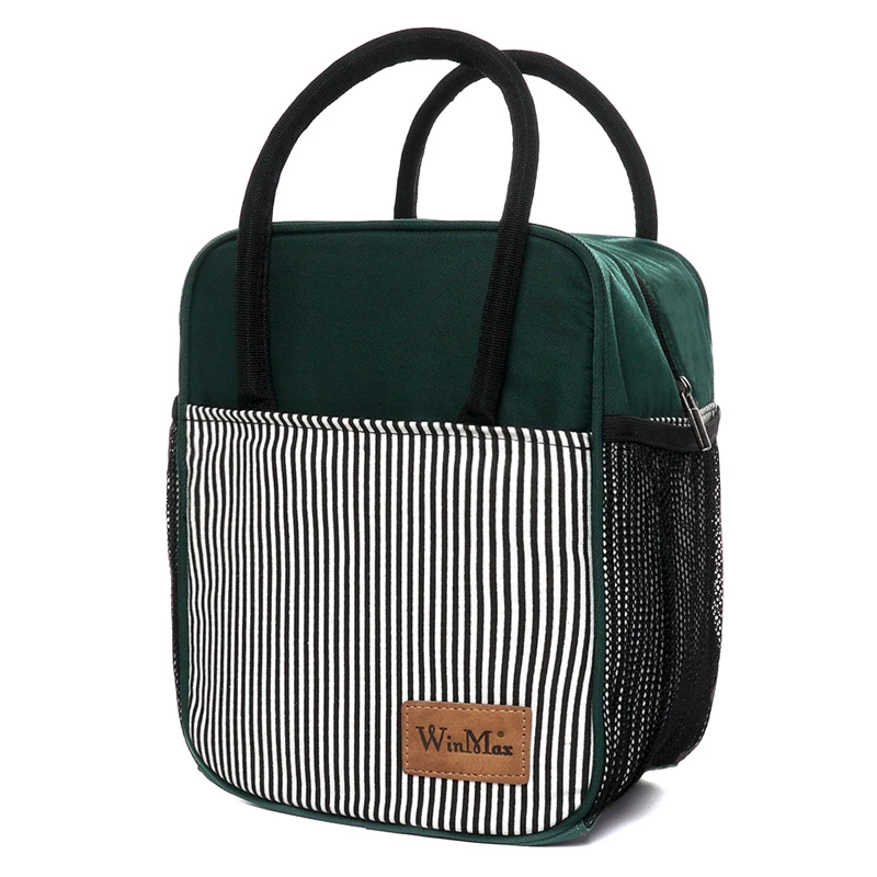 Winmax New Lunch Bag Striped Print Cooler Thermal Portable Keep Food Warm Picnic Lunchbox For Women Men Office Bolsa Termica | Багаж и
