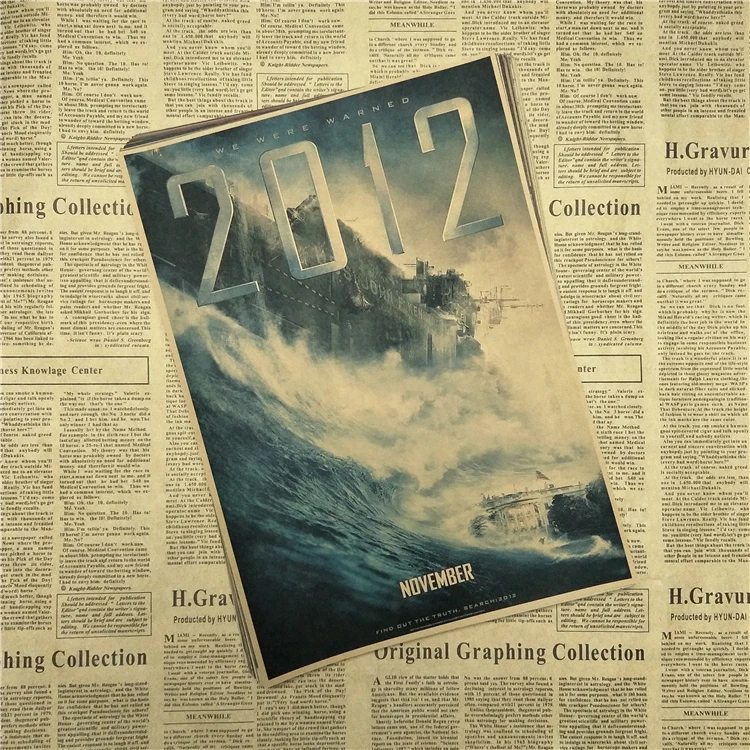 Виниловые наклейки на стену Roland Emmerich 2012|wall sticker|retro posterhome furnishings |