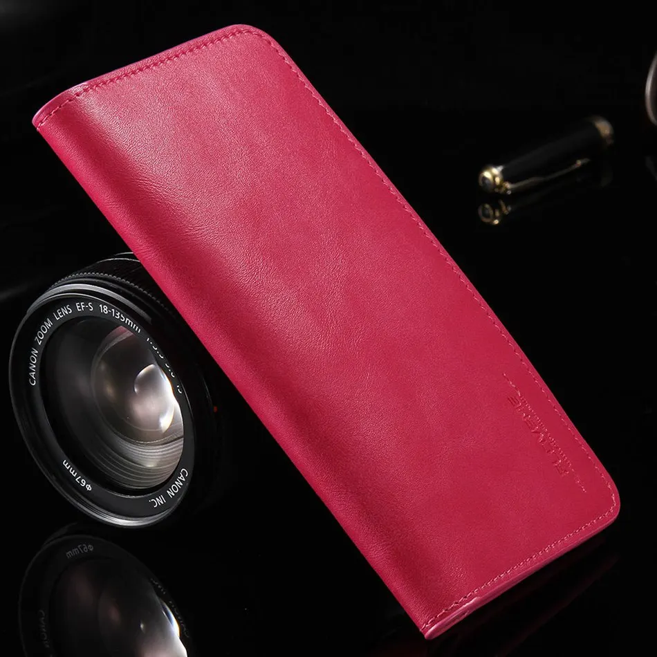 Hot Pink FLOVEME Кожаный кошелек Телефонная сумка для Xiaomi 6 5 5s 4s Redmi Pro 4 Примечание 4 3 2 4X Корпус 5.5-дюймовая крышка для Xiaomi 6 mi5 mi5s Чехлы - Цвет: Hot Pink