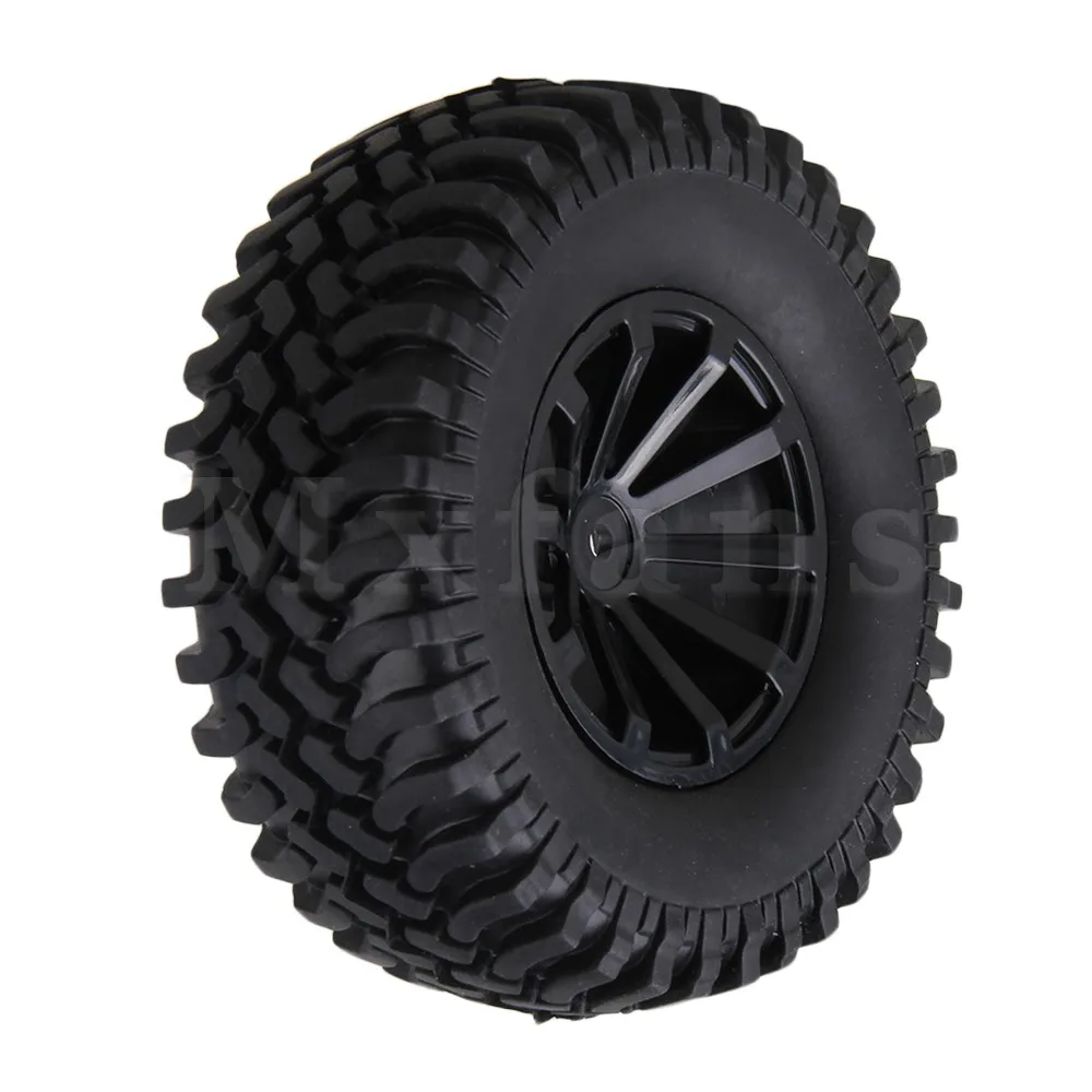 Mxfans 4xRC1:10 гусеничная резиновая шина 100 мм OD + белый вогнутый 10-спицевой обод колеса