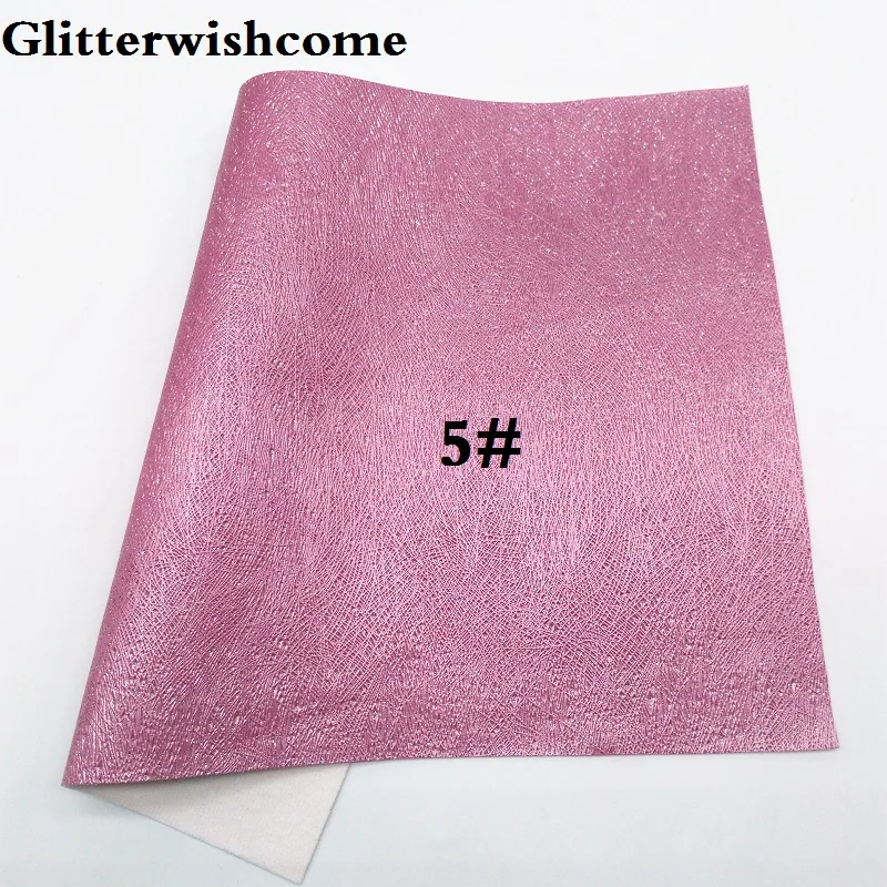 5 Glitterwishcome 21X29 см A4 размер винил для бантов блестящая кожа Fabirc искусственная кожа листы для бантов, GM112A - Цвет: 5