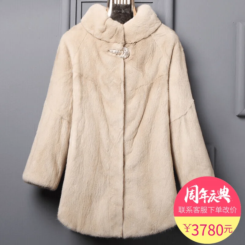 Роскошное импортное цельное пальто из меха норки 2019 зимняя верхняя одежда