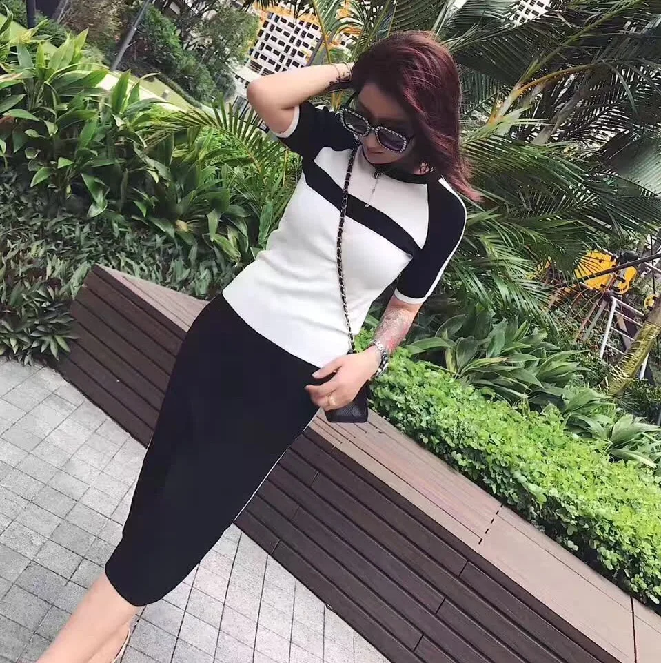 Высокое качество 2 шт. белый + черный Женщины Устанавливает О-образным вырезом