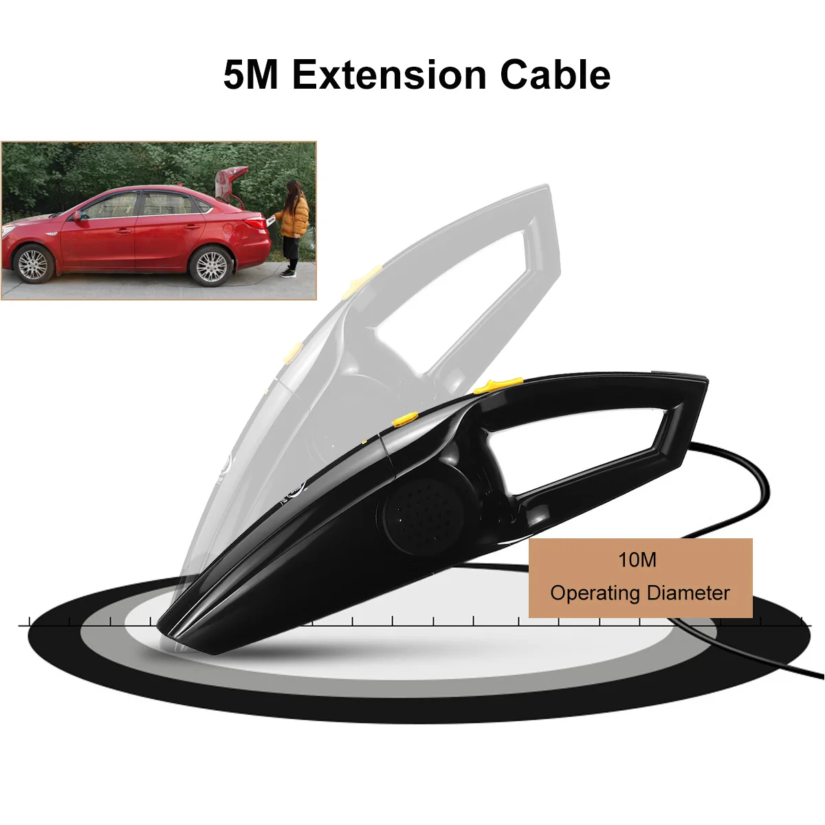 120 Вт ручной портативный домашний автомобильный пылесос беспроводной шнур для влажной и сухой воды двойного назначения автоматический пылесос Asur с сумкой для переноски