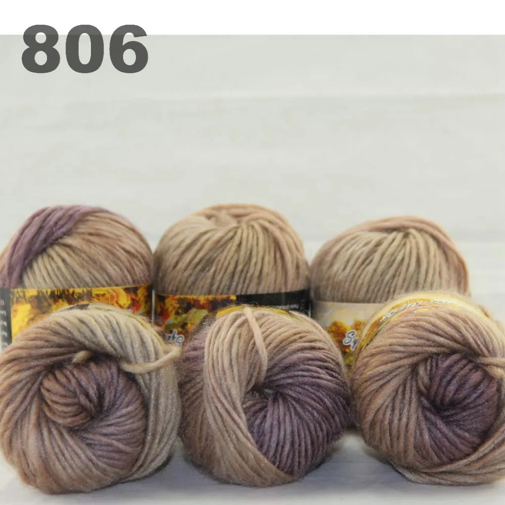 6X50 г косынки новинка объемная ручка звезды шерстяная пряжа 806|wool yarn|wool knitting yarnknitting