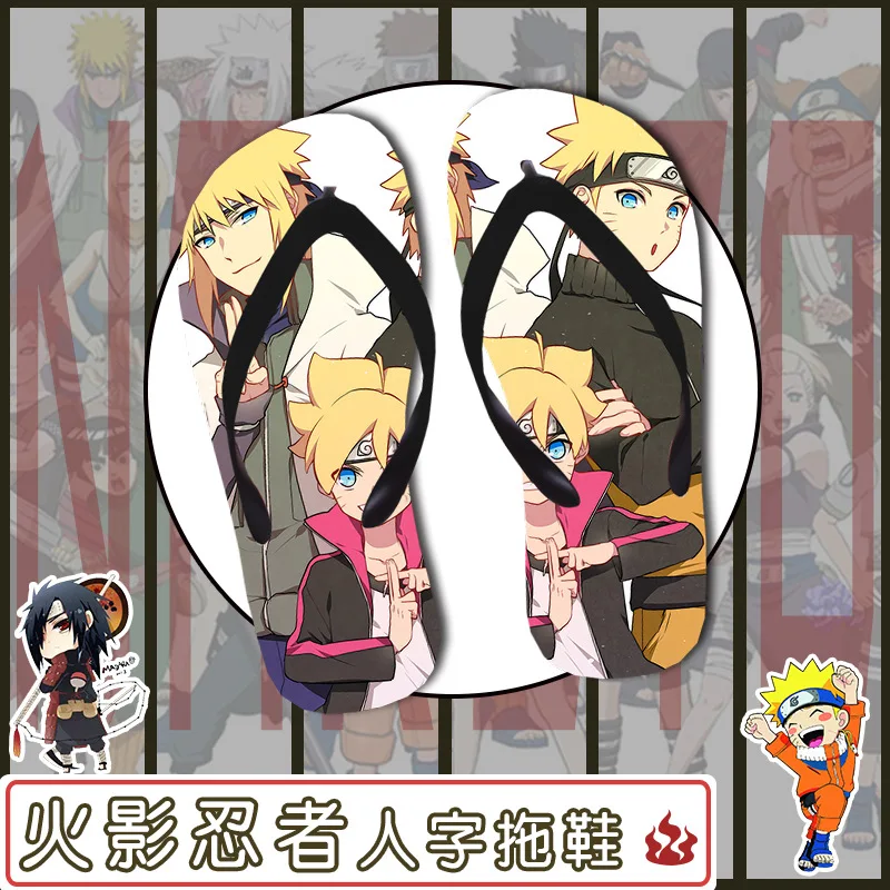 BORUTO -NARUTO THE MOVIE Uzumaki Boruto Men Women flip-flops Cosplay Geta Clogs Slippers Japanese Paulownia Wooden Shoes | Тематическая
