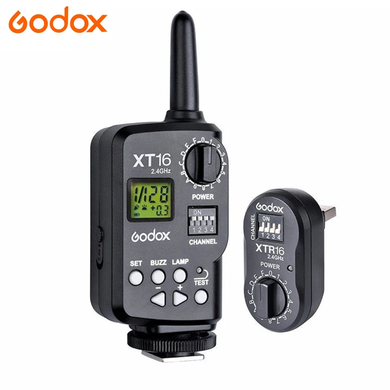 

Беспроводной триггер для вспышки Godox XT-16 XT16 2,4G для X1C X1N, триггер для передатчика Wistro AD360 DE QT DP QS GS GT Series