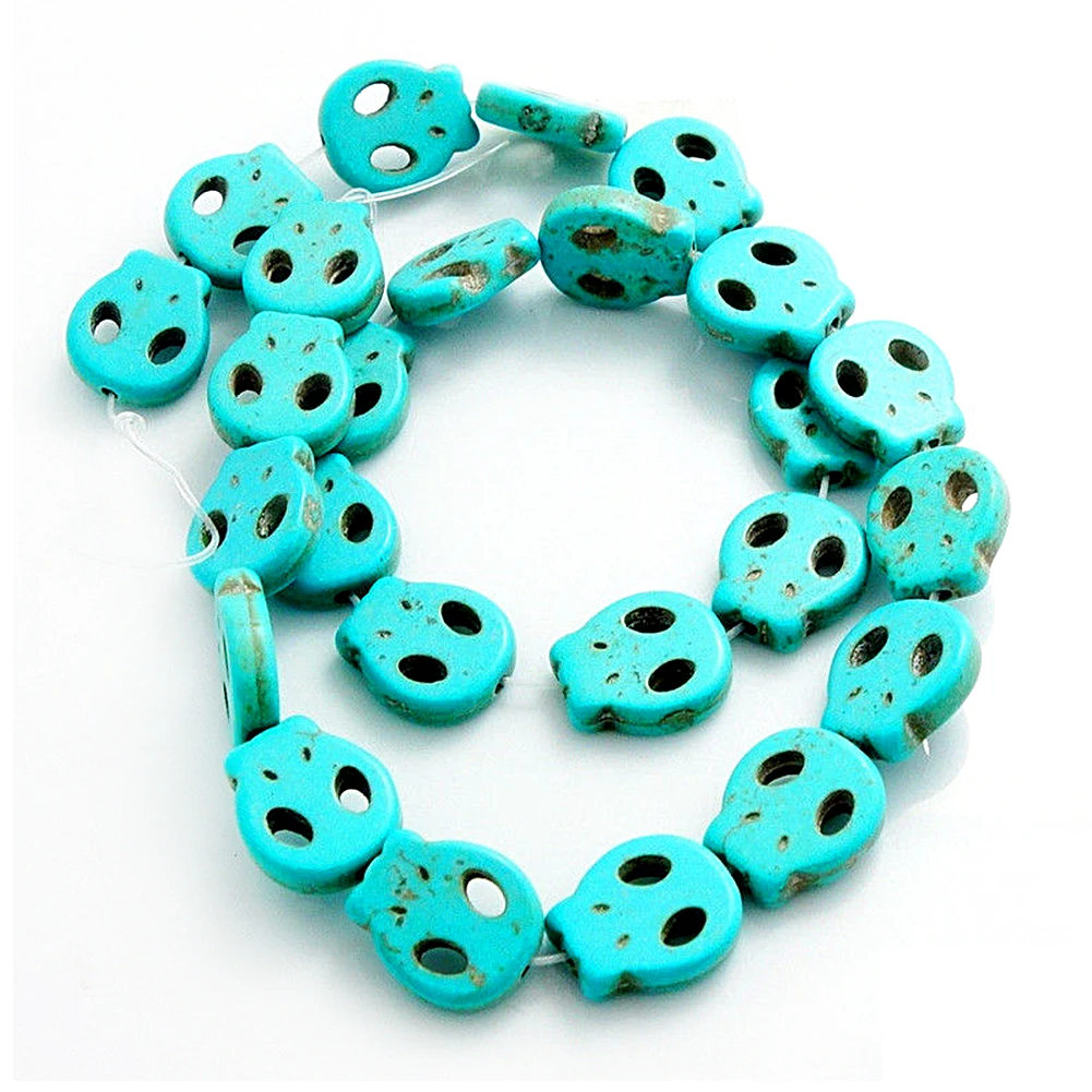 Blue Turquoise Gemstone Spacer Loose String of Beads Charm Findings Strand | Украшения и аксессуары