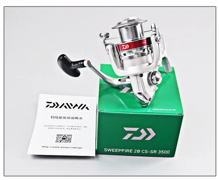 Daiwa спиннинговое колесо Dawa Рыбная катушка металлическое колесо с прямой ручкой Удочка Sweepfire