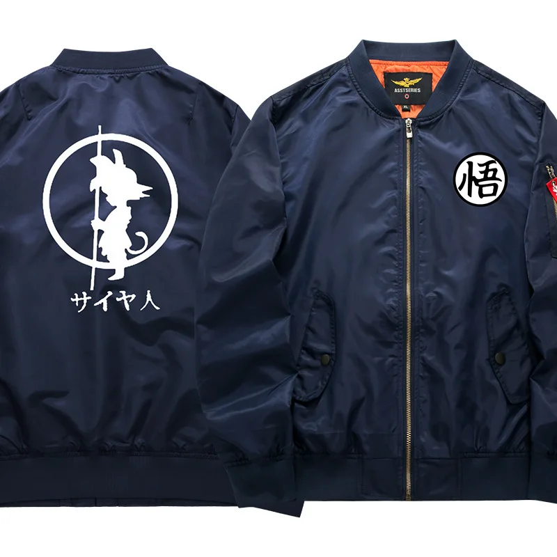 

Fashion Nice Spring Autumn Mens Solid Flight Bomber Jacket Men Sleeve Zipper Short Air Force Baseball Coats Clothing