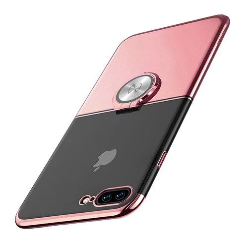 rose gold Xundd металлическое кольцо-держатель чехол для iphone 8, 8 Plus Жесткий PC 2-Цвет задняя крышка для iPhone 7, 7plus подходит для Автомобильный держатель Магнитный - Цвет: rose gold