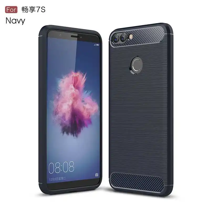 Mokoemi модный Ударопрочный Мягкий силиконовый чехол 5,6" для huawei P Smart чехол для huawei P Smart сотовый Чехол Для Телефона - Цвет: Navy Blue