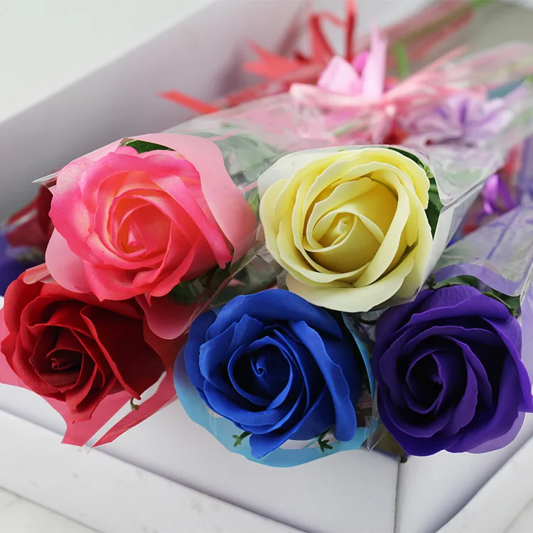 Имитация розы в виде одной ветки праздничные рекламные подарки на день Святого