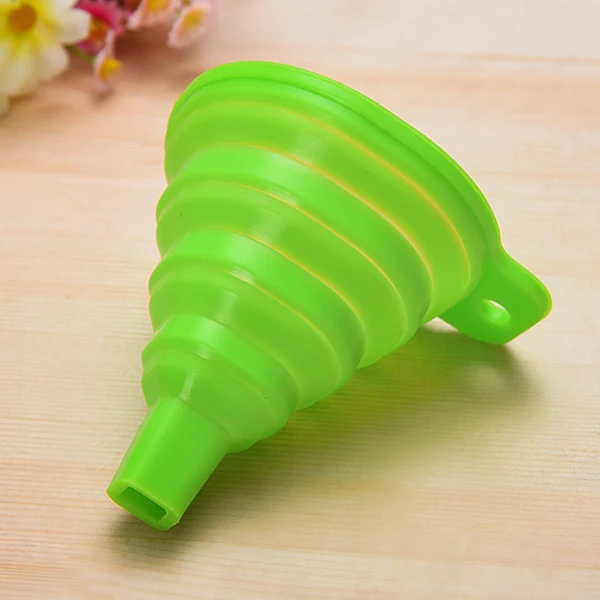 Складная телескопическая кухонная мини воронка из пищевого силикона|funnel