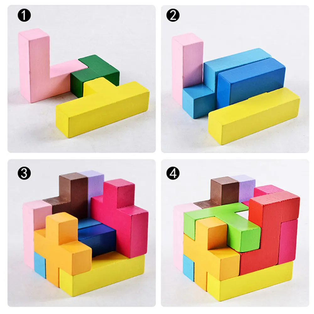 2018 Новый деревянные головоломки игрушка InGooood Tangram Логические игры Тетрис