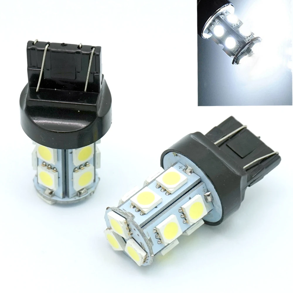 CQD светильник 2 шт. T20 W21/5 Вт 7443 7440 13 SMD 5050 светодиодный чистый белый автомобильный