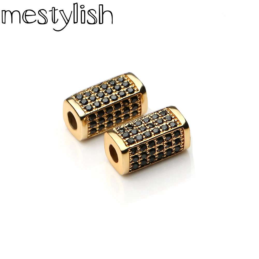 Мода 2017 цилиндрические трубчатые металлические блестящие бусины браслет