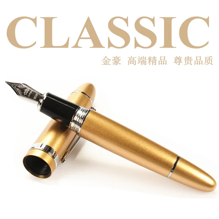 JINHAO 159 18KGP 0 7 мм среднее перо с широким основанием авторучка бесплатно черной