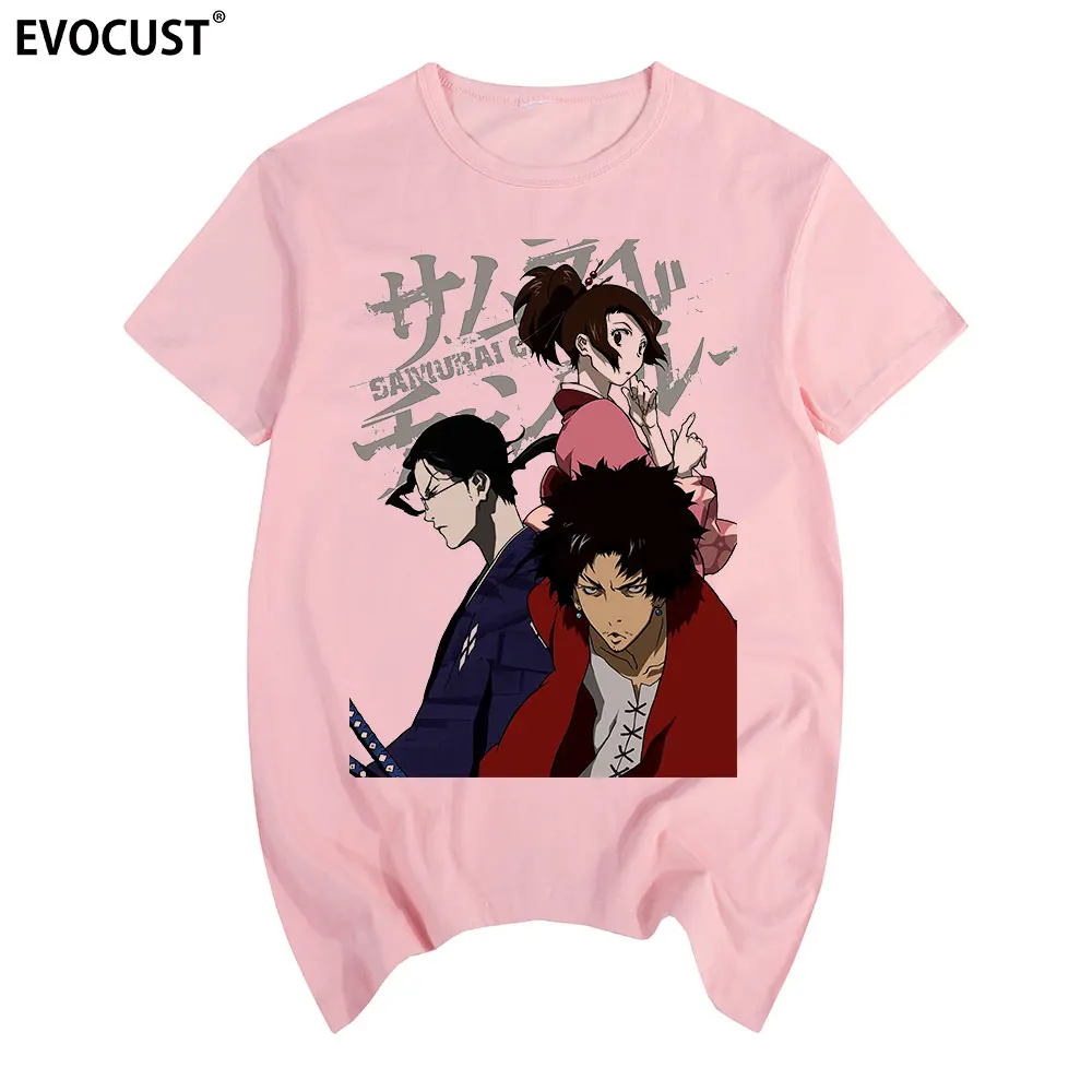 Хлопковая мужская футболка Samurai Champloo новая модная женская унисекс|Мужские