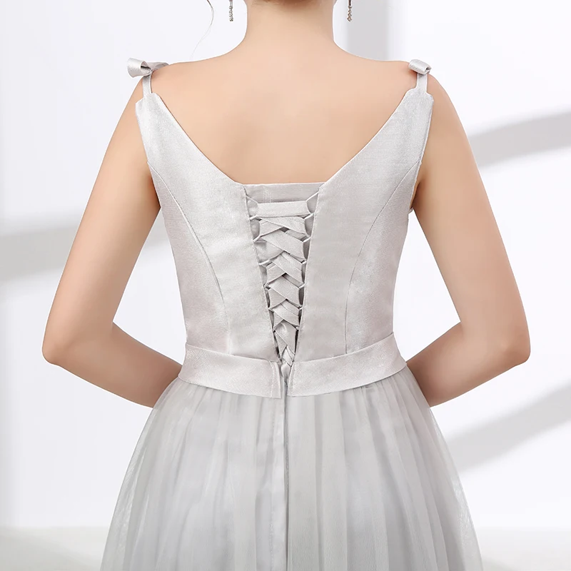 Белое платье подружки невесты Forevergracedress модель 2019 года ТРАПЕЦИЕВИДНОЕ без
