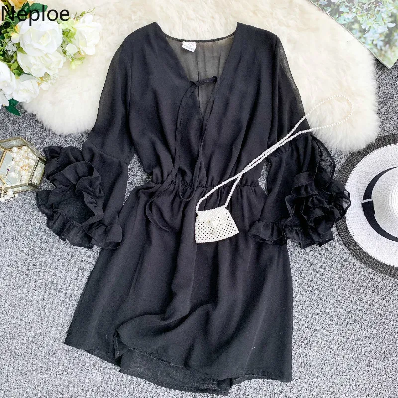 Neploe милое платье для девочек 2019 Новое поступление однотонный бант Vestidos Лето