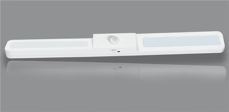 20 светодиодная подсветка под шкаф USB Перезаряжаемый беспроводной датчик движения светильник гардероб лестница кухонный датчик Ночной светильник лампа