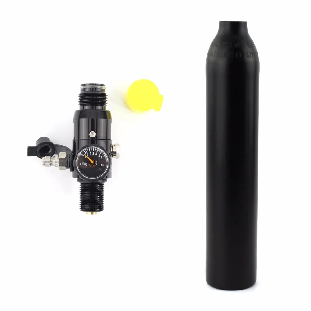 PCP Пейнтбол страйкбол воздушного насоса 0.45L M18x1.5 цилиндр ГПа с регулятором 450CC 300bar