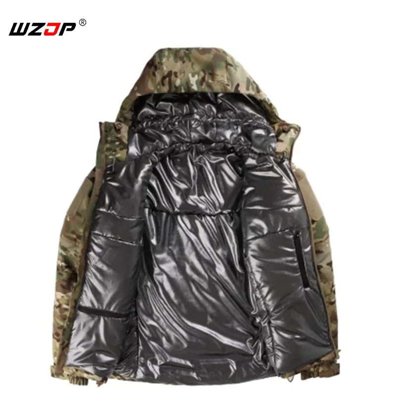 WZJP новые уличные зимние пуховики мужские тактические камуфляжные утепленные