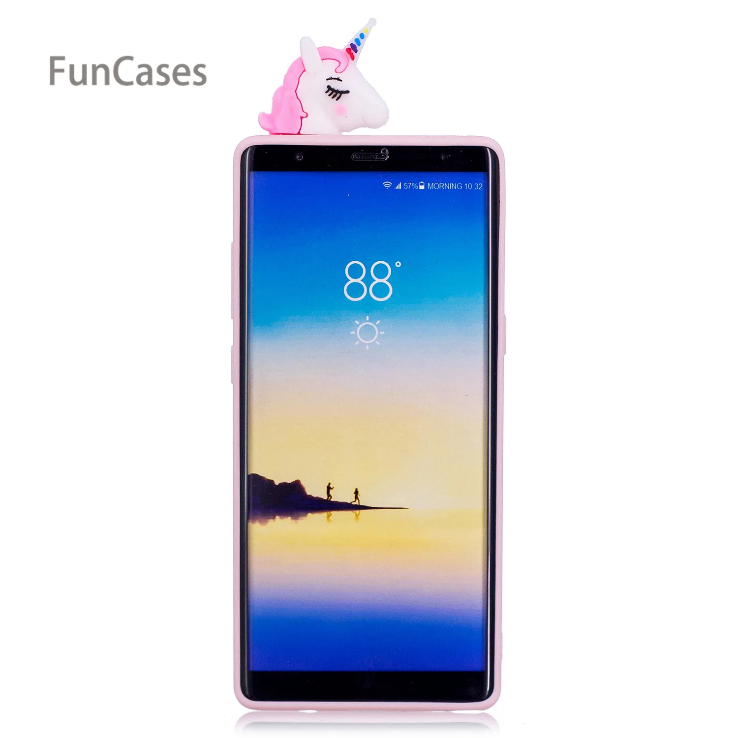 Милый чехол для телефона с единорогом Samsung Note 8 мягкий силиконовый Galaxy 8|Бамперы| |