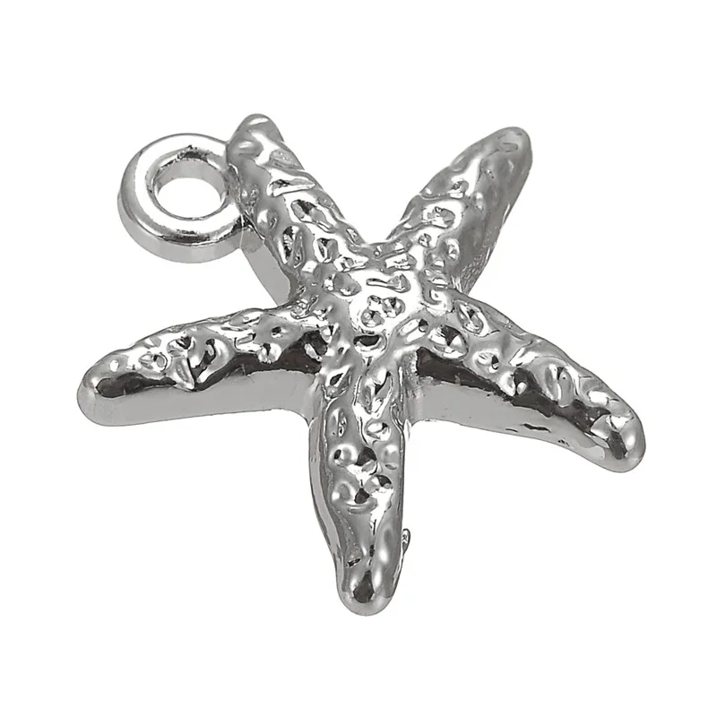 

2 Styles New Fashion Alloy Lovely starfish Charms DIY Accessories For Bracelet & Necklace Jewelry 50PCS/lot