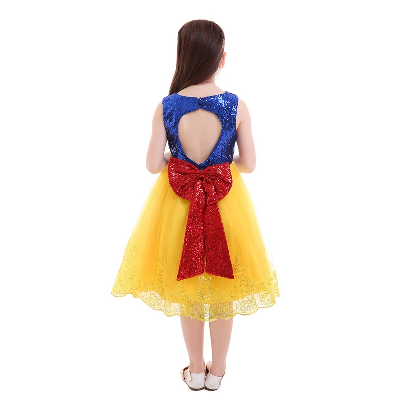 Fashion Girls Snow White Princess Dress Children Fancy Up Photo Shoot Costume Baby Kids Birthday Party Dresses for | Детская одежда и
