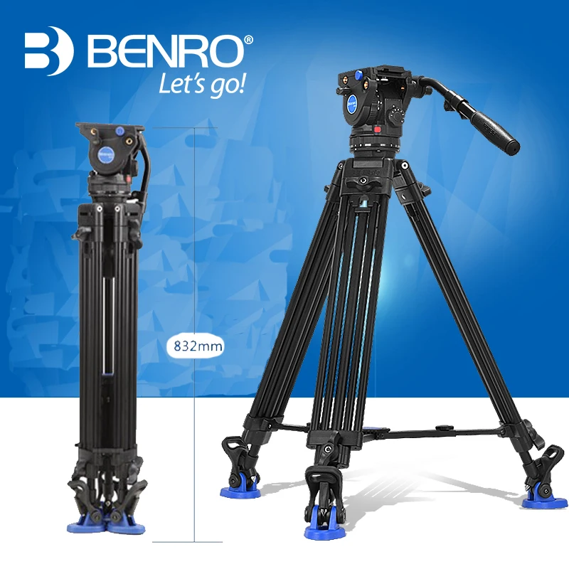 Штатив для видеокамеры Benro BV6 профессиональная камера Auminium штативы головка видео