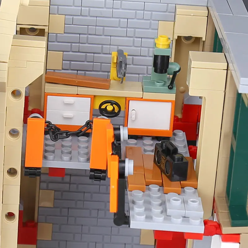 MOC Street View серия 15031 строительство с краном набор строительные блоки кирпичи
