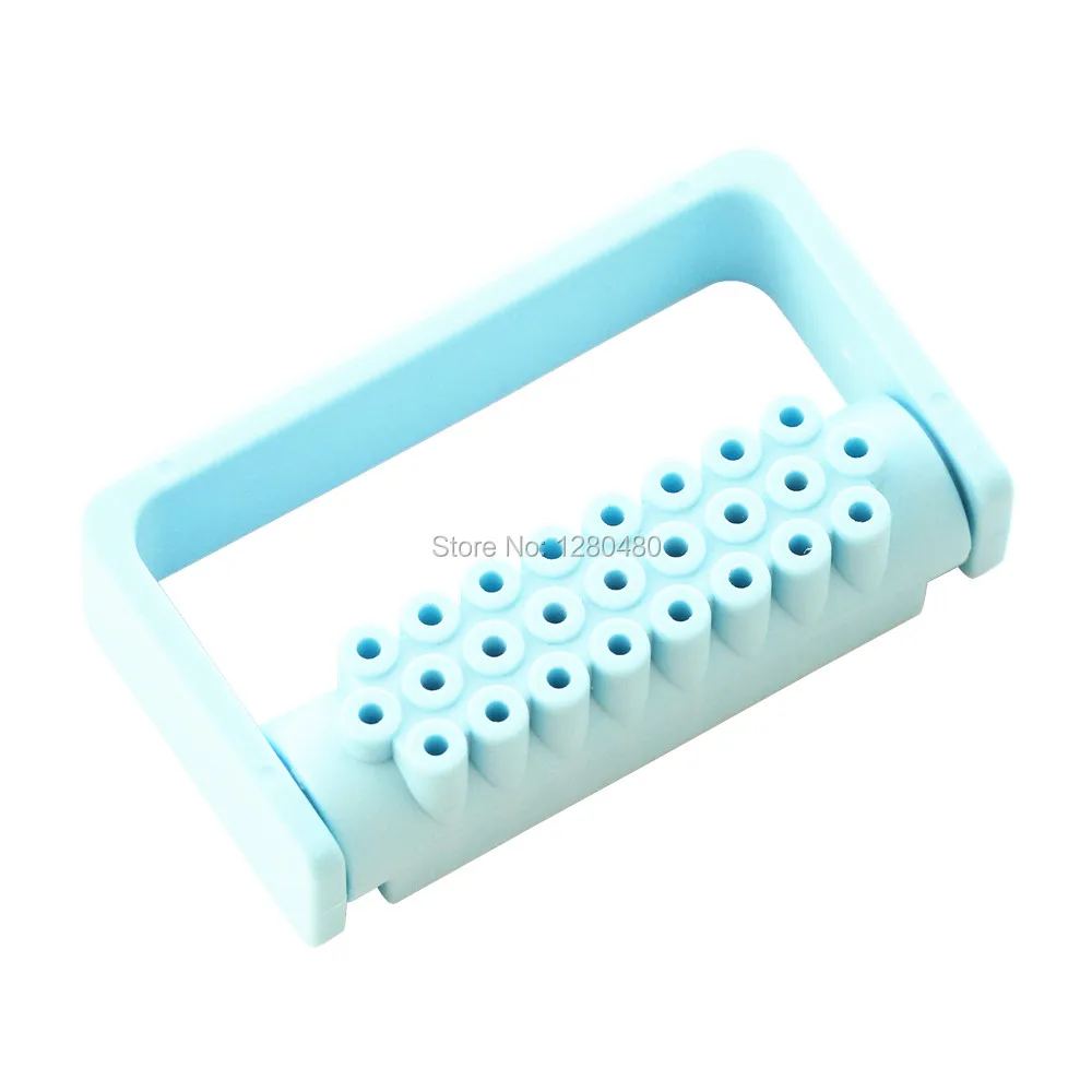 25 отверстий стоматологические эндододонтические подставки для буров FG1.6mm серые