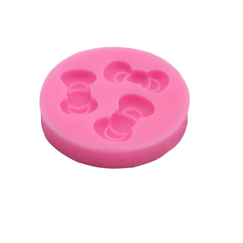 Красивый бант силиконовая форма для шоколада Fondant (сахарная) Конфеты Желе 3D пресс
