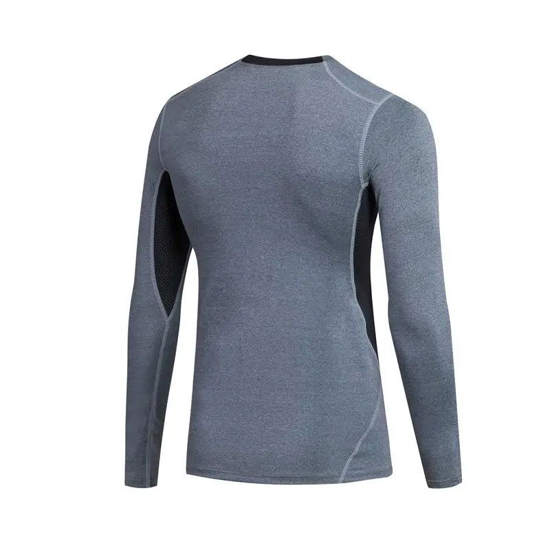2017 New Compression Shirt Running Solid Color Long Sleeve Men Sport Shirts Gym Fitness T Mens Quickly Dry Yoga shirt | Спорт и