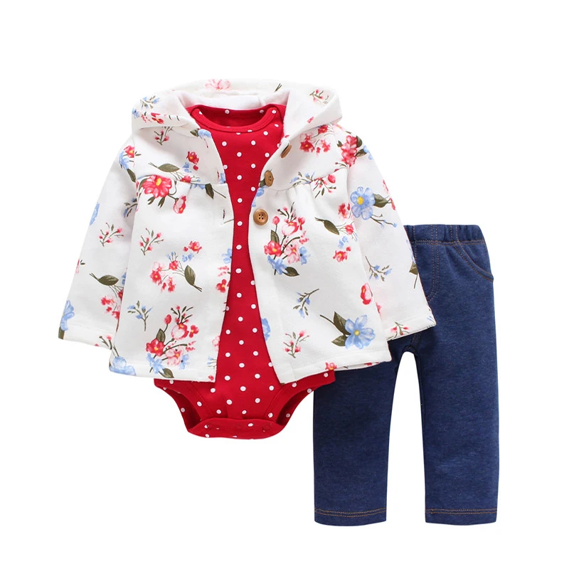 Baby boy clothes Cartoon Animals Bear Winter Warm Clothing 3pcs Suit Coat +bodysuit+pants Newborn fashion Outfit | Детская одежда и