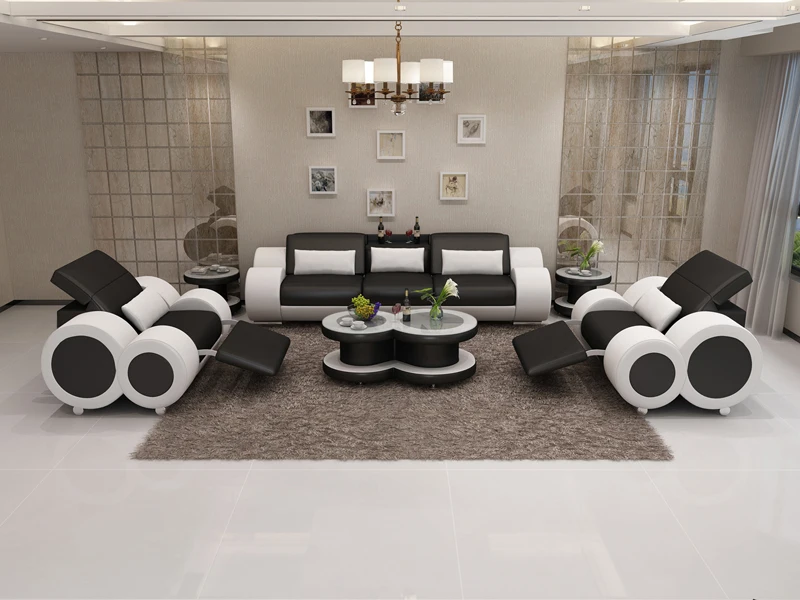 Лучшая цена современный стиль кожаный диван кровать|Наборы для гостиной| |