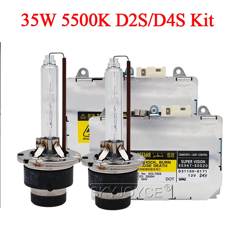 SKYJOYCE оригинальный 35 вт быстрый яркий 5500K D2S Xenon D4S HID набор ламп 85967-50020 ксеноновый