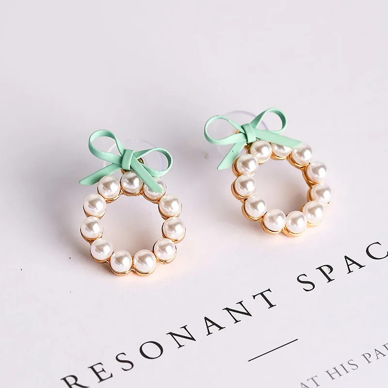 2019 новые летние милые красочные серьги бантики для женщин геометрические