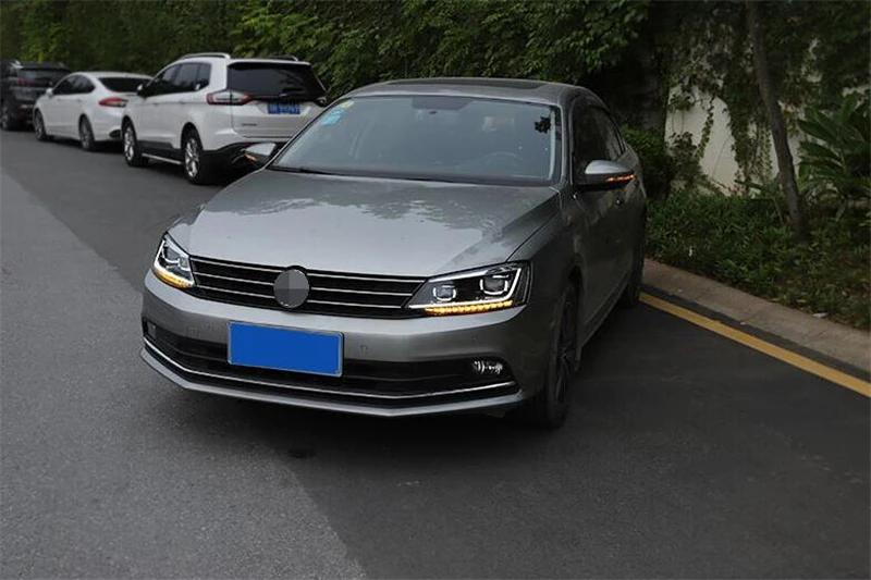 Автомобильный Стайлинг для фары для Volkswagen Jetta 2012- для Jetta MK6 светодиодный комплект фар HID светодиодный биксеноновый объектив СВЕТОДИОДНЫЙ drl динамические поворотные огни