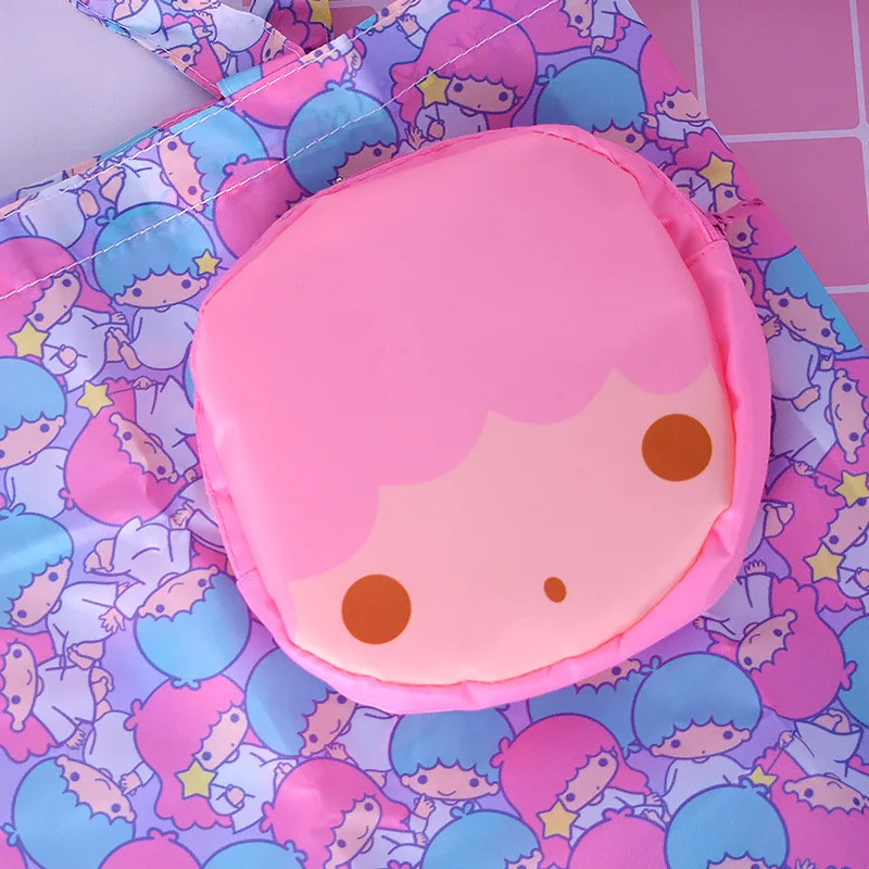 see chart Ivyye 1 шт. персонажи Little Twin Stars модные аниме Компактная сумка для покупок многоразовый тотализатор складной Сумки сумки для хранения - Цвет: see chart