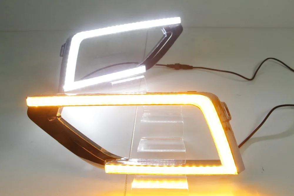 Osmrk led drl Дневной ходовой светильник для Volkswagen teramont-18 atlas, беспроводной переключатель, желтый указатель поворота, функция dim