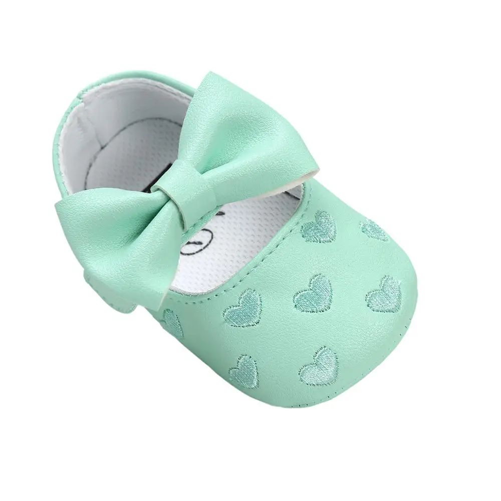 Baby PU Leather Boy Girl Moccasins Moccs Shoes Bow Fringe Soft Soled Non-slip Footwear Crib |